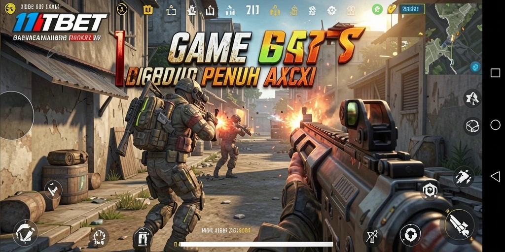 Tangkapan layar gameplay <strong>11TBET</strong> dengan aksi tembak-menembak yang mendebarkan.