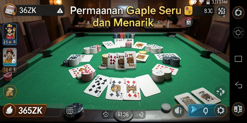Tampilan permainan Gaple yang menarik di 365ZK.