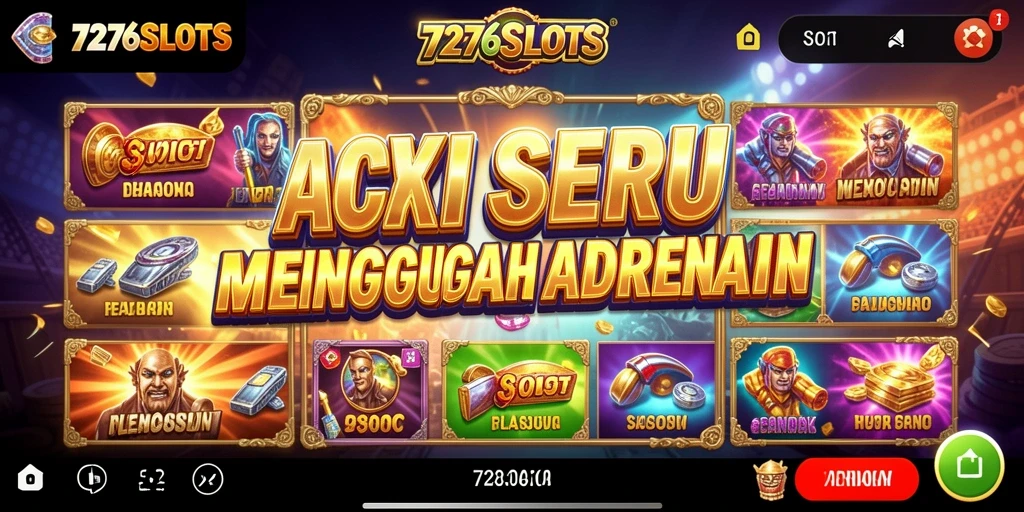 Gameplay action seru dalam 7276SLOTS dengan grafis menakjubkan.