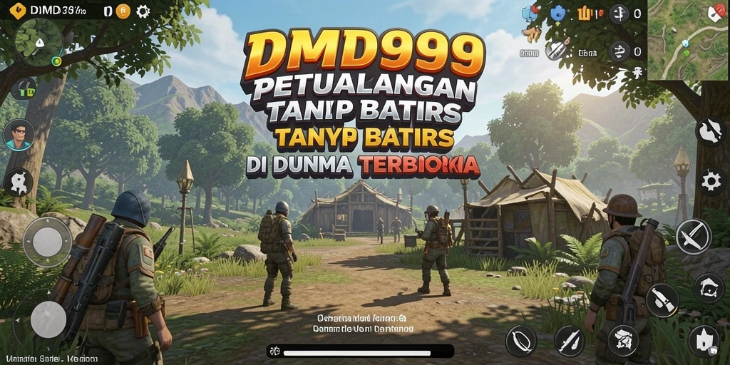 Tampilan gameplay seru di dunia terbuka DMD999.