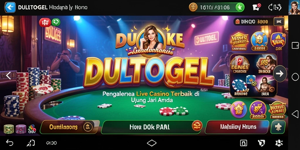 Tampilan gameplay Live Casino DULTOGEL yang menarik dan interaktif.