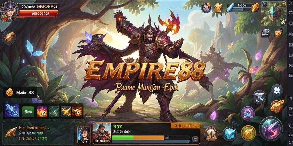 Tampilan gameplay seru di dunia fantasi EMPIRE88.