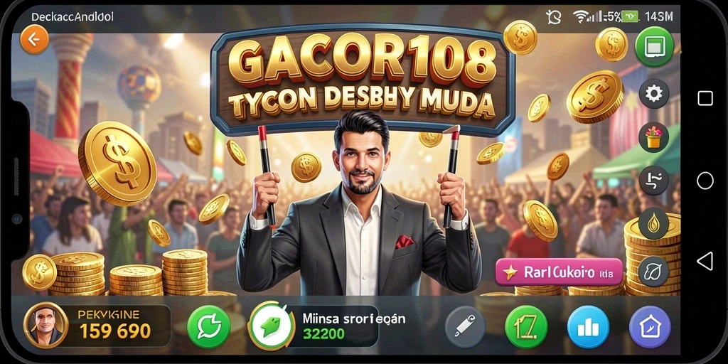 Tangkapan layar gameplay GACOR108 menunjukkan pengelolaan bisnis yang menarik.