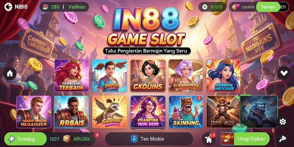 Tampilan gameplay Slot yang mendebarkan dan interaktif di IN88.
