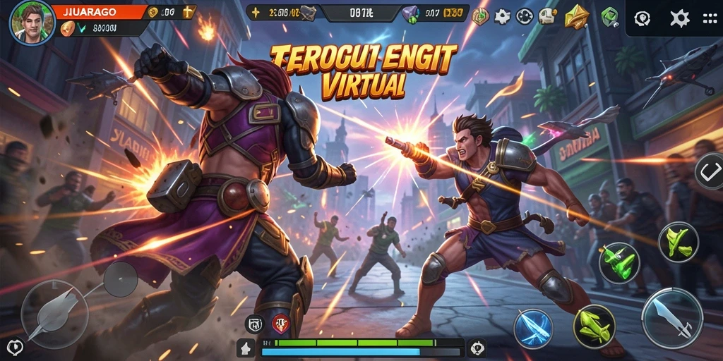 Tampilan gameplay JUARAGO yang penuh aksi dan grafis berkualitas tinggi.