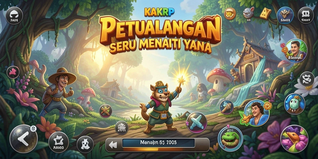 Screenshot KAKRP menunjukkan aksi seru dalam petualangan yang menantang.