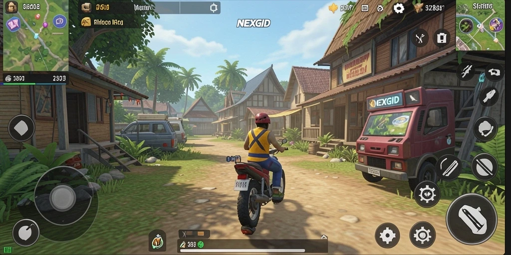 Tangkapan layar gameplay NEXGID yang menampilkan simulasi kehidupan yang seru.