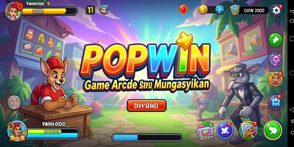 Tampilan gameplay menarik dari POPWIN yang penuh warna.