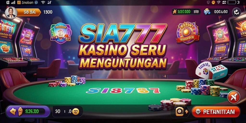 Screenshot gameplay SIA777 yang menampilkan suasana kasino yang mengesankan.
