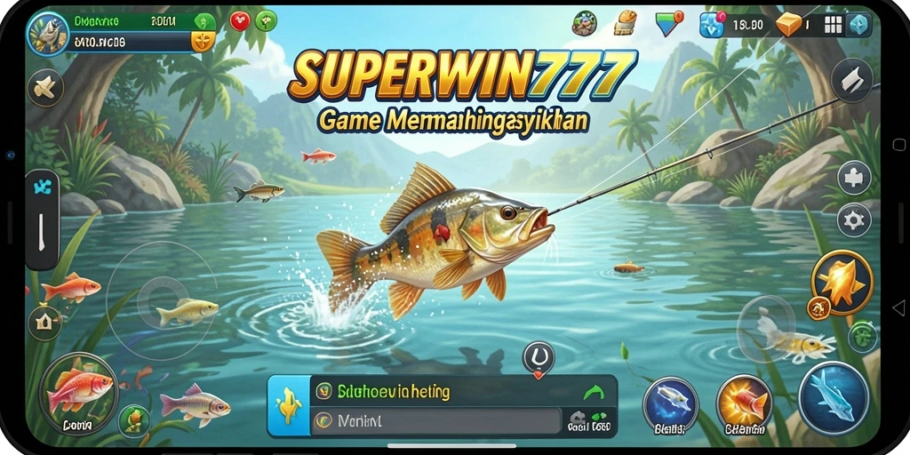 Tampilan layar saat menangkap ikan di SUPERWIN777 dengan grafis menakjubkan.