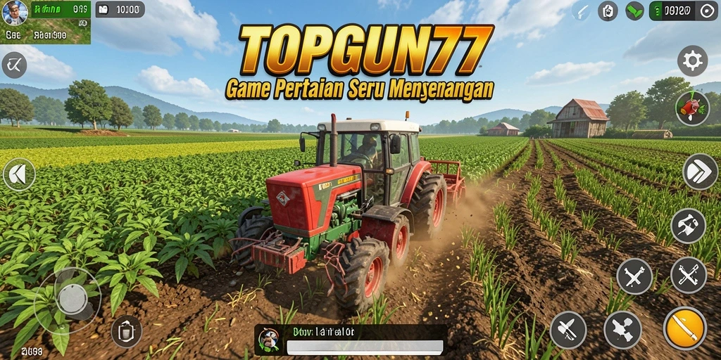 Tampilan gameplay menarik dari TOPGUN77 saat bertani.