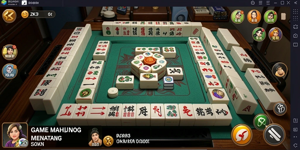 Screenshot ZK3 menampilkan gameplay Mahjong yang menegangkan dan seru.